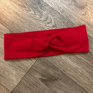Solid Red Christmas Twist Headband Handmade
